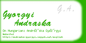 gyorgyi andraska business card